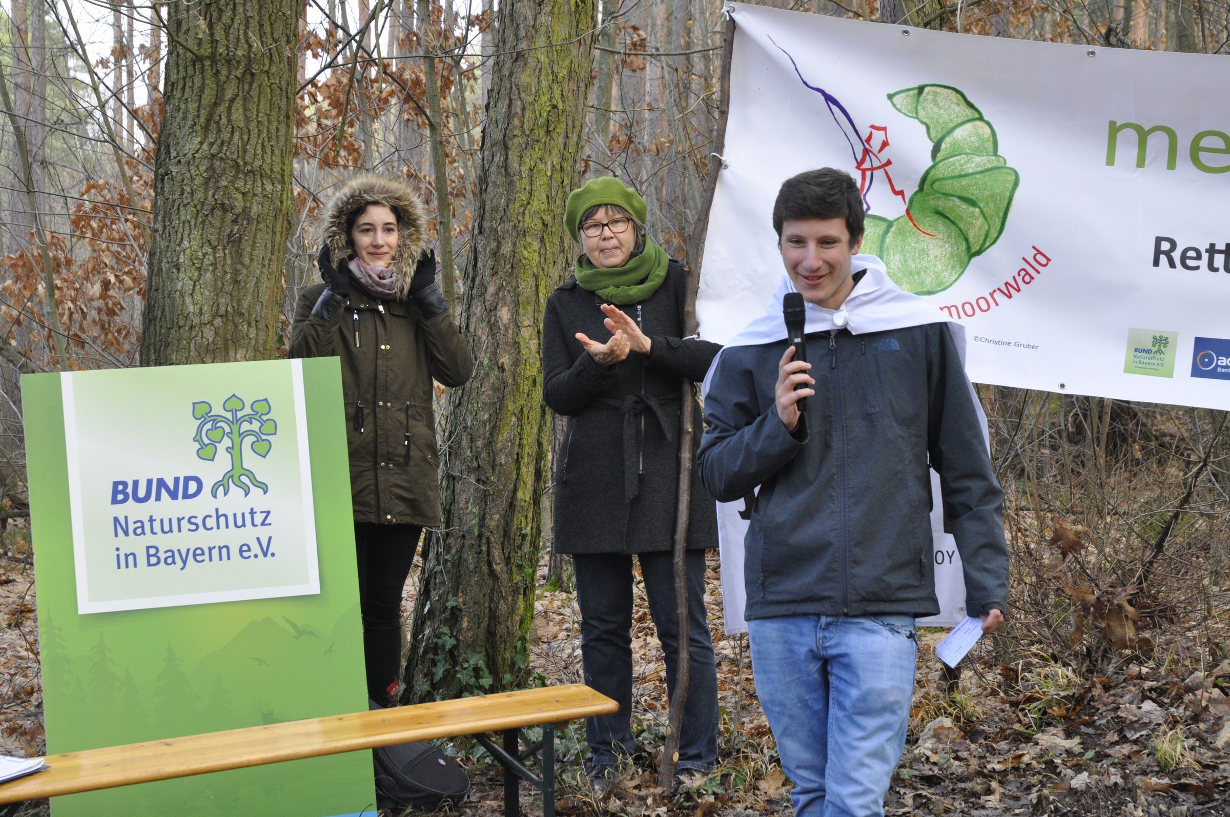 Hauptsmoorwald-Aktionen. Jungendorganisation BN demonstriert Hauptsmoorwald-Aktionen